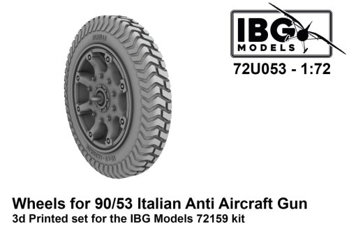Go to product IBG 72U053 - 1:72 Wheels for 90/53 Italian Anti Aircraft Gun 3D Printed set