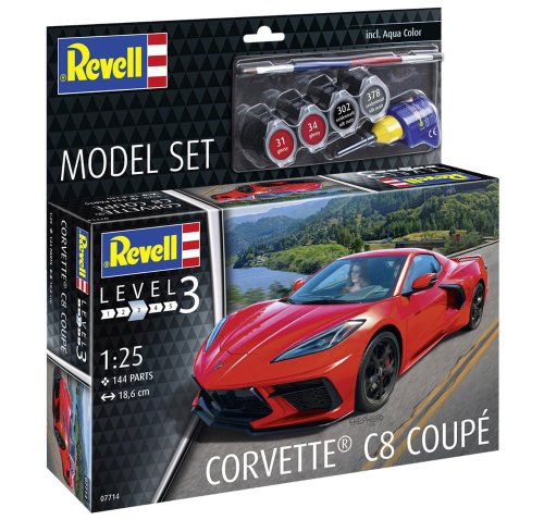Go to product Revell 67714 - 1:25 Chevrolet Corvette C8 Coupe model with paints
