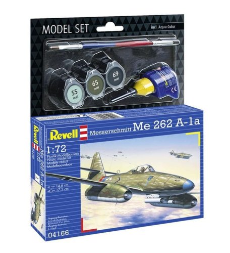 Go to product Revell 64166 - 1:72 Messerschmitt Me 262 A1a model with paint.