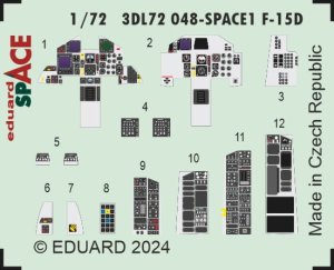 Eduard 3DL72048 - 1:72 F-15D Space 3D Decals + PE
