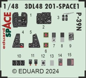 Eduard 3DL48201 - 1:48 P-39N Space 3D Decals + PE