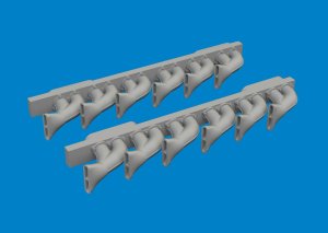 Eduard 6481049 - 1:48 P-39 exhaust stacks fishtail Print 3D