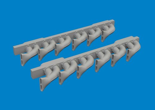 Go to product Eduard 6481049 - 1:48 P-39 exhaust stacks fishtail Print 3D