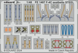 Eduard FE1487 - 1:48 F-4C seatbelts - Steel