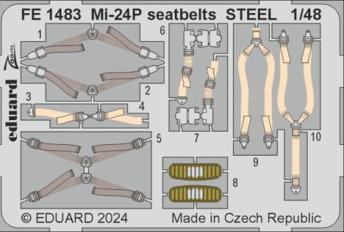 Go to product Eduard FE1483 - 1:48 Mi-24P seatbelts - Steel