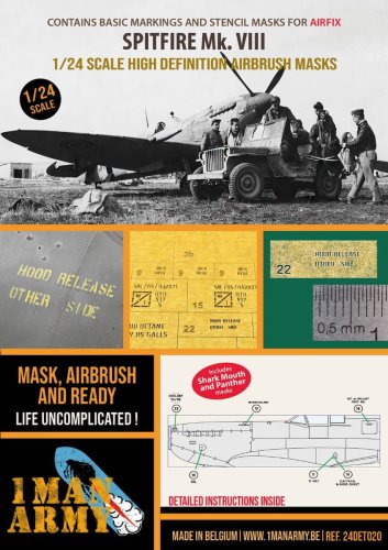 Go to product 1 Man Army 24DET020 - 1:24 Spitfire Mk. VIII - Airfix