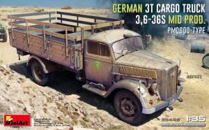 Miniart 35449 - 1:35 German 3T Cargo Truck 3.6-36S Mid Prod. PMQ600 type
