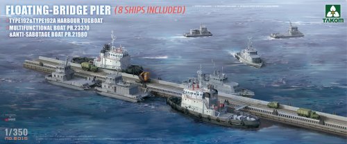 Go to product Takom 6015 - 1:350 Floating-Bridge Pier with 8 Ships