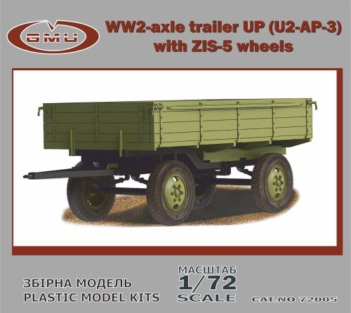 Go to product GMU 72005 - 1:72 2-Axle Trailer UP U2-AP-3 w/ZIS-5 Wheels