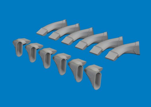 Go to product Eduard 624005 - 1:24 Spitfire Mk.VIII exhaust fishtail Print 3D