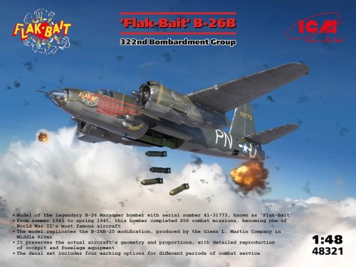 Go to product ICM 48321 - 1:48 Flak-Bait B-26B 322nd Bombardment Group