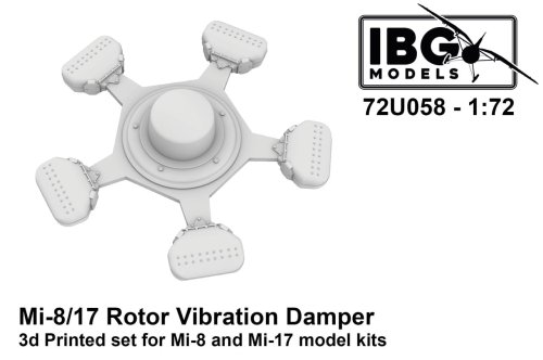 Go to product IBG 72U058 - 1:72 Mi-8/17 Rotor Vibration Damper 3D Printed Set