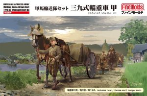 Fine Molds FM60 - 1:35 Imperial Japanese Army Military Horse Transport Set Type 39 Transport Wagon Ko