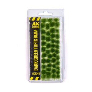 AK Interactive 8246 - Grass tufts green dark 6 mm