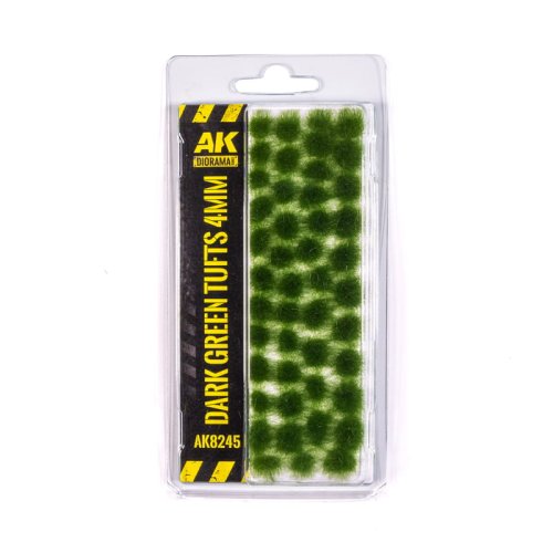 Go to product AK Interactive 8245 - Grass tufts green dark 4 mm