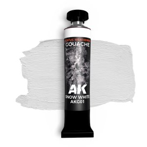 AK Interactive G01 - Snow White gouache paint 20 ml