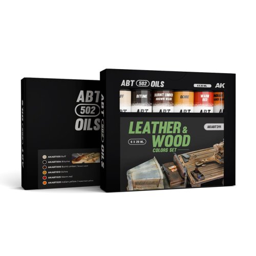 Go to product AK Interactive ABT311 - Oil Paint Set 502 Abteilung Leather & Wood Colors