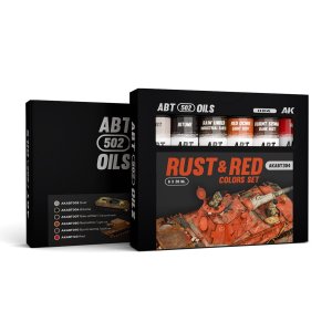 AK Interactive ABT304 - Oil Paint Set 502 Abteilung Rust & Red Colors