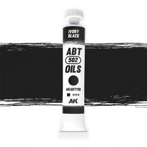AK Interactive ABT110 - 502 Abteilung Ivory Black oil paint 20 ml