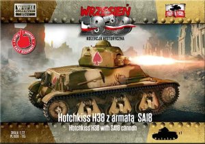 First To Fight 115 - Wrzesień 1939 - 1:72 Hotchkiss H38 z armatą SA18 - Gazetka w zestawie z modelem