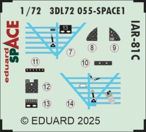 Eduard 3DL72055 - 1:72 IAR-81C Space 3D Decals + PE