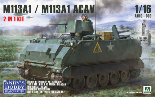 Go to product Andy's Hobby Headquarters AHHQ-009 - 1:16 M113 A1 /M113 A1 ACAV Armored Personnel Carrier.