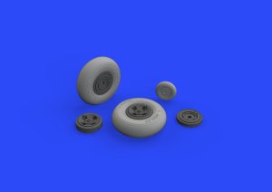 EDUARD 632129 - 1:32 Spitfire Mk.IX wheels 4 spoke w/smooth tire