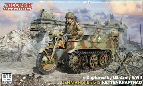 Go to product Freedom 16004 - 1:16 German Sd.Kfz. 2 Kettenkraftrad Captured by US Army WWII