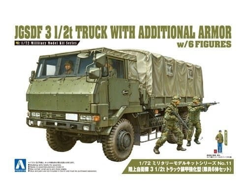 Go to product Aoshima 01208 - 1:72 JGSDF 3 1/2t Truck with Additional Armor w/6 Figures