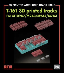 Rye Field Model 3028 - 1:35 T-161 Workable Tracks for M109A7/M2A3/M2A4/M7A3 3D Printed