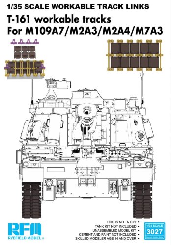 Go to product Rye Field Model 3027 - 1:35 T-161 Workable Tracks for M109A7/M2A3/M2A4/M7A3 Plastic