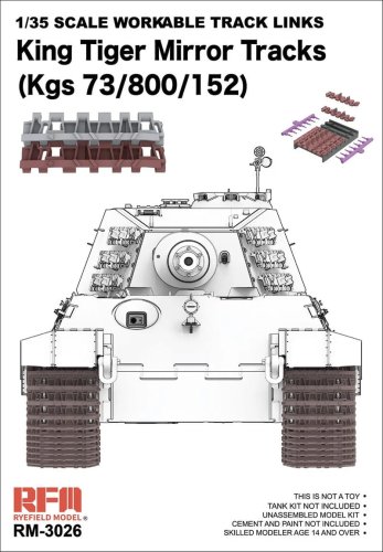 Go to product Rye Field Model 3026 - 1:35 King Tiger Workable Mirror Tracks