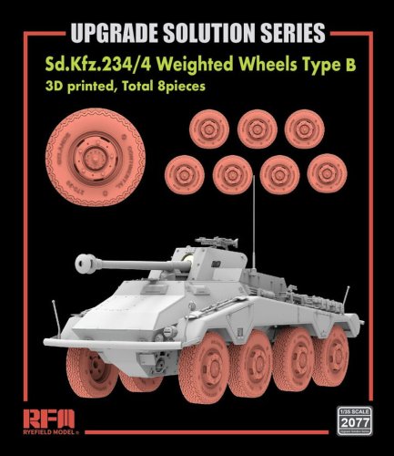 Go to product Rye Field Model 2077 - 1:35 Sd.Kfz.234/4 3D Printed Wheels Type B - 8 pcs