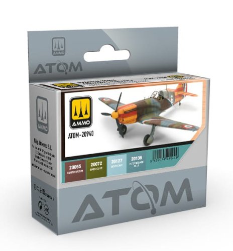 Go to product Ammo Mig 20940 - Atom French WWII Aircraft Colours paint set