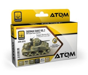 Ammo Mig 20735 - Atom Sherman Tanks Vol. 2 WWII European Theater of Operations paint set