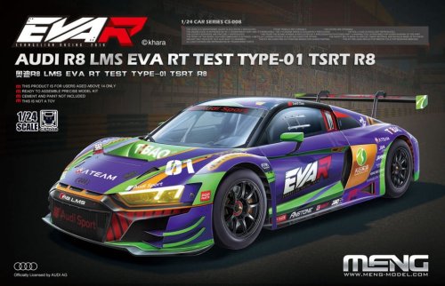 Go to product Meng Model CS008 - 1:24 Audi R8 LM EVA RT Test Type-01 TSRT R8