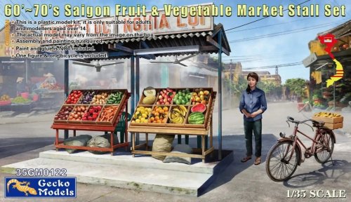 Go to product Gecko Models 35GM0122 - 1:35 60's-70's Saigon Fruit &amp; Vegetable Market Stall Set