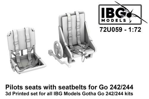 Go to product IBG 72U059 - 1:72 Pilots seats with seatbelts for Gotha Go-242 / 244