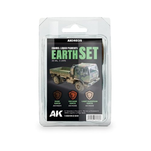 Go to product AK Interactive 14035 - Zestaw płynnych pigmentów Earth