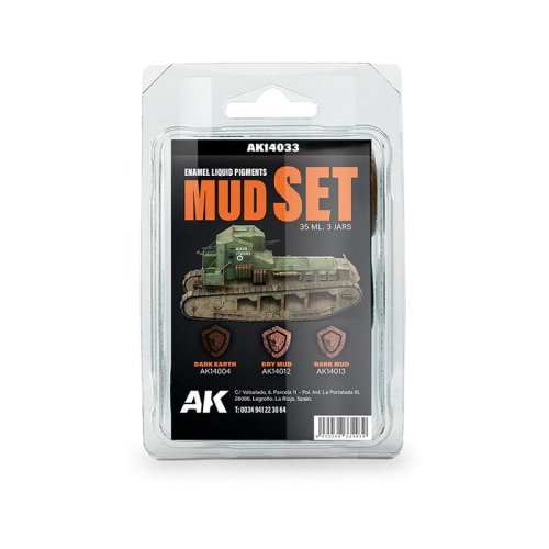 Go to product AK Interactive 14033 - Zestaw płynnych pigmentów Mud