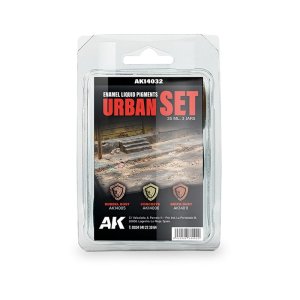 AK Interactive 14032 - Zestaw płynnych pigmentów Urban