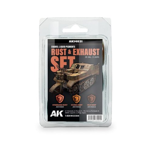 Go to product AK Interactive 14031 - Zestaw płynnych pigmentów Rust & Exhaust