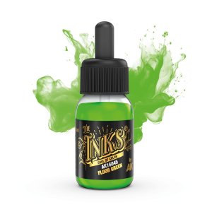 AK Interactive 16045 - Fluor Green Ink 30 ml