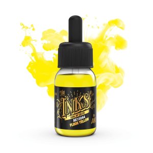 AK Interactive 16044 - Fluor Yellow Ink 30 ml