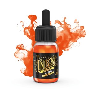AK Interactive 16043 - Fluor Orange Ink 30 ml