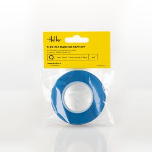 Heller 99014 - Set of flexible masking tapes in 1, 2, 3, 6 mm widths