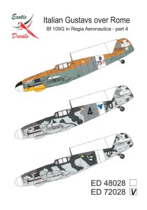 Exotic Decals 72028 - 1:72 Italian Gustavs over Rome Bf 109G in Regia Aeronautica - Part 4