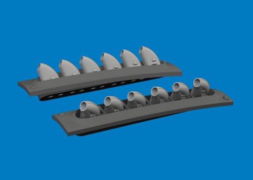 Go to product Eduard 6481060 - 1:48 P-40 exhaust stacks rounded Print 3D