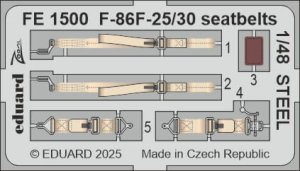 Eduard FE1500 - 1:48 F-86F-25/30 seatbelts - Steel
