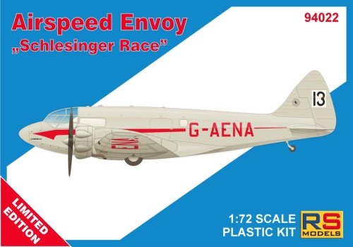 Go to product RS Models 94022 - 1:72 Airspeed Envoy Gabrielle Schlesinger Race